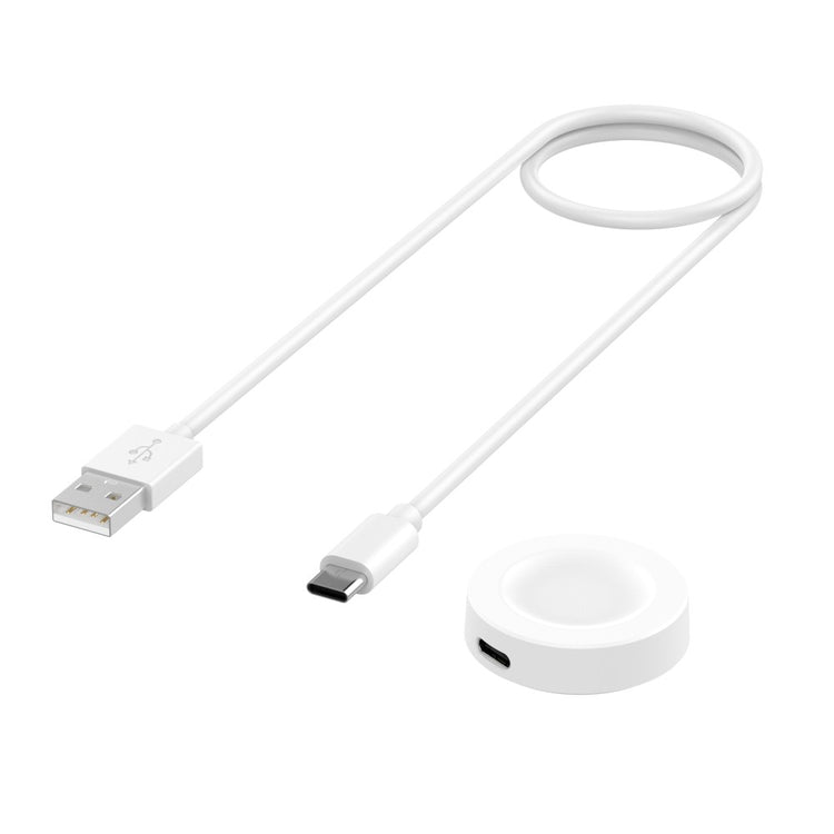 1m Silikone Magnetisk Ladestation passer til Smartwatch - Hvid#serie_2