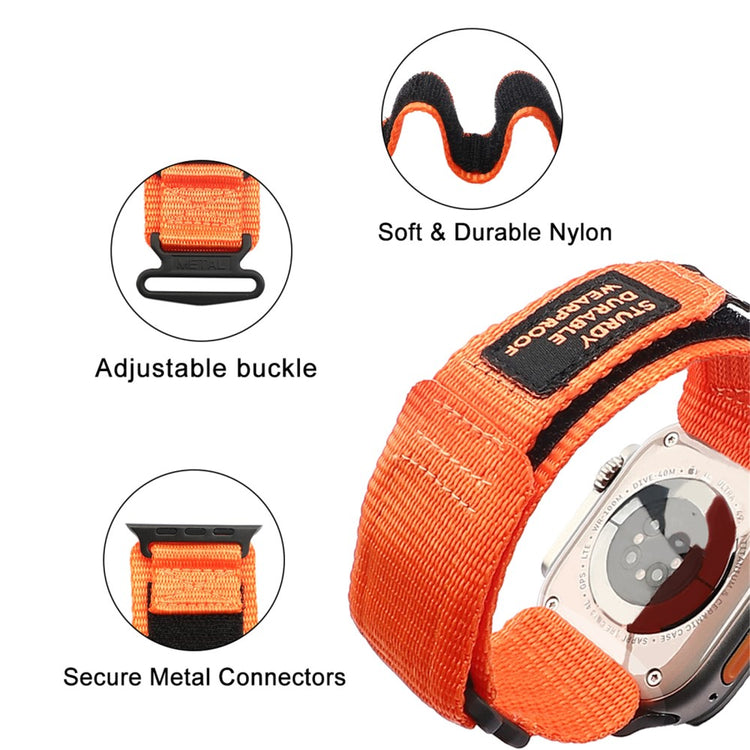 Udsøgt Nylon Universal Rem passer til Apple Smartwatch - Orange#serie_2