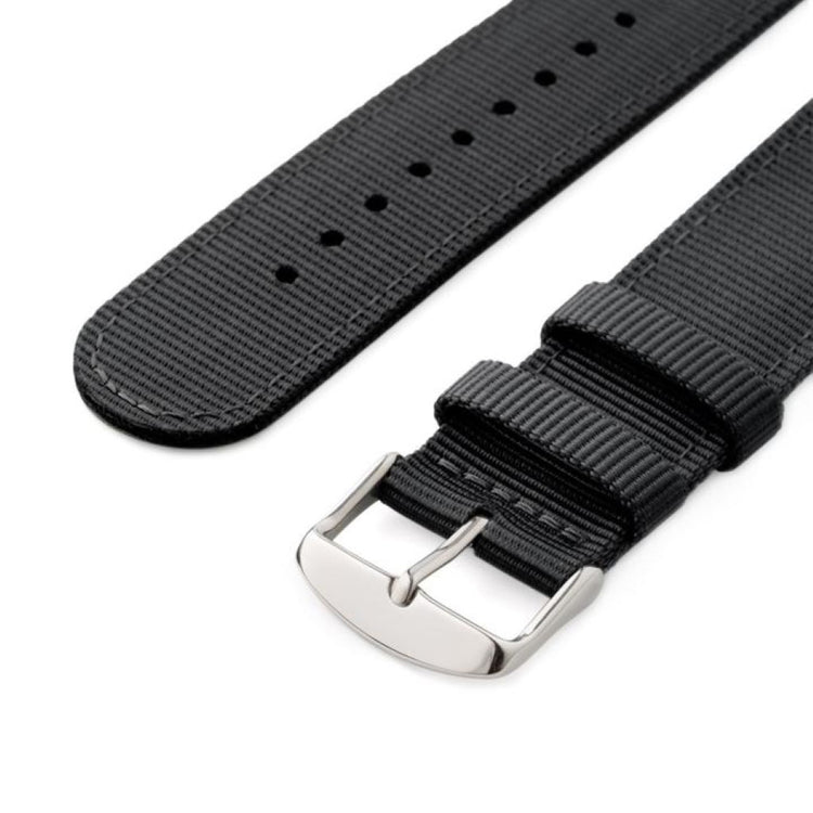 Rigtigt flot Pebble Time Nylon Rem - Sort#serie_d004