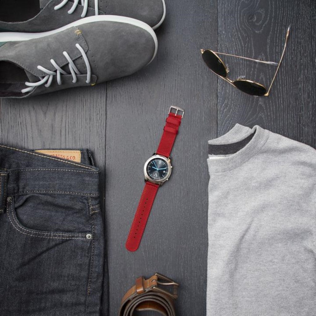 Helt vildt sejt LG Watch W7 Nylon Rem - Rød#serie_d025