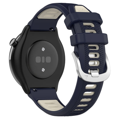 20mm Universal dual color cross strip silicone strap - Midnight Blue / Starlight#serie_11