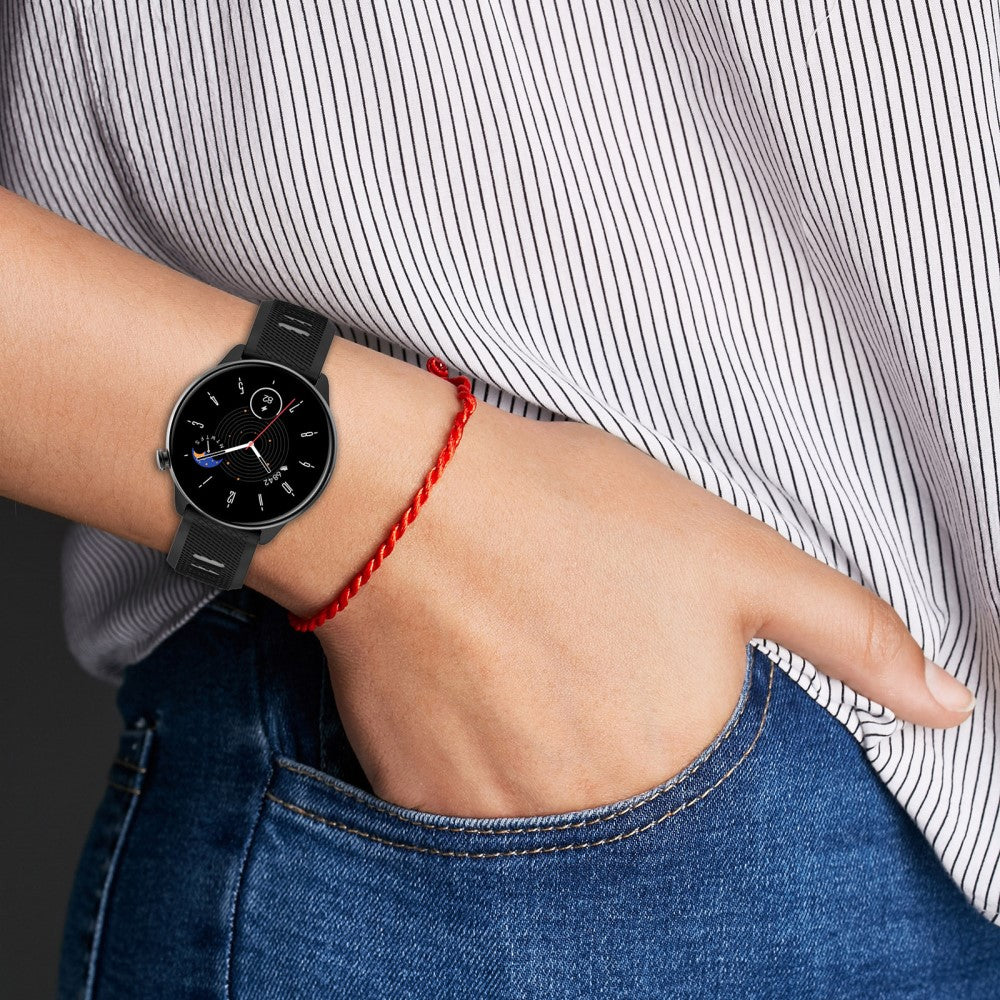 Mega Fint Silikone Universal Rem passer til Smartwatch - Sort#serie_2