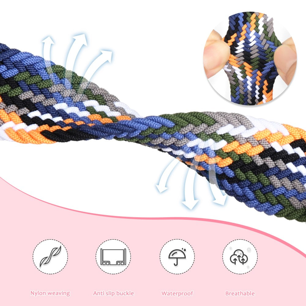 Stilren Nylon Universal Rem passer til Smartwatch - Grøn#serie_9