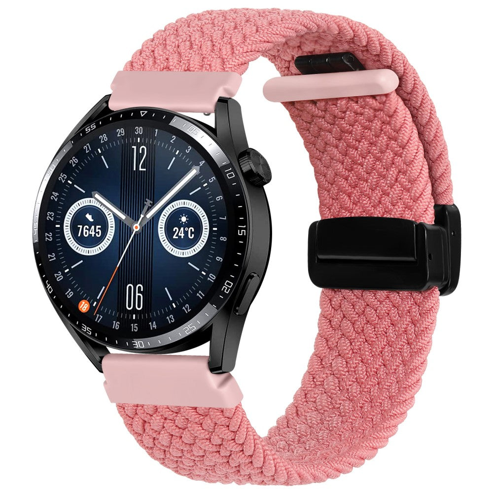 Super Pænt Nylon Universal Rem passer til Smartwatch - Pink#serie_8