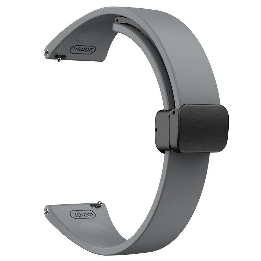 20mm Universal silicone strap with black buckle - Space Grey#serie_10