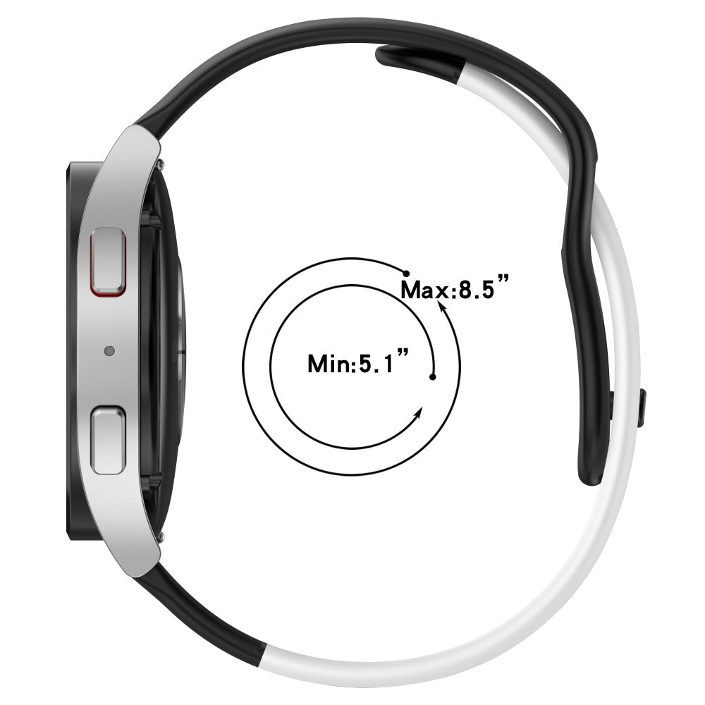 22mm Universal dual color silicone strap - Black / Green#serie_6