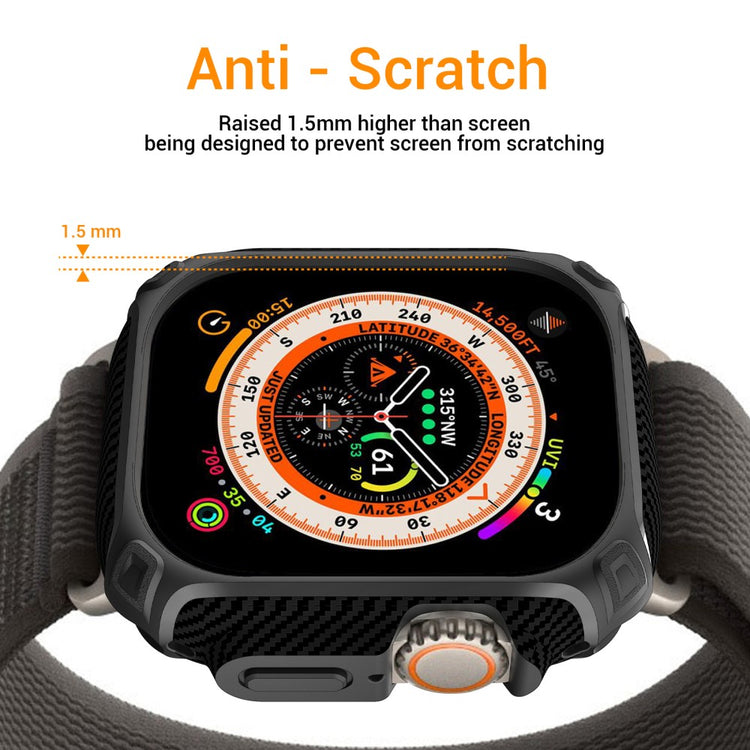 Rigtigt Fint Apple Watch Ultra Silikone Cover - Gennemsigtig#serie_053