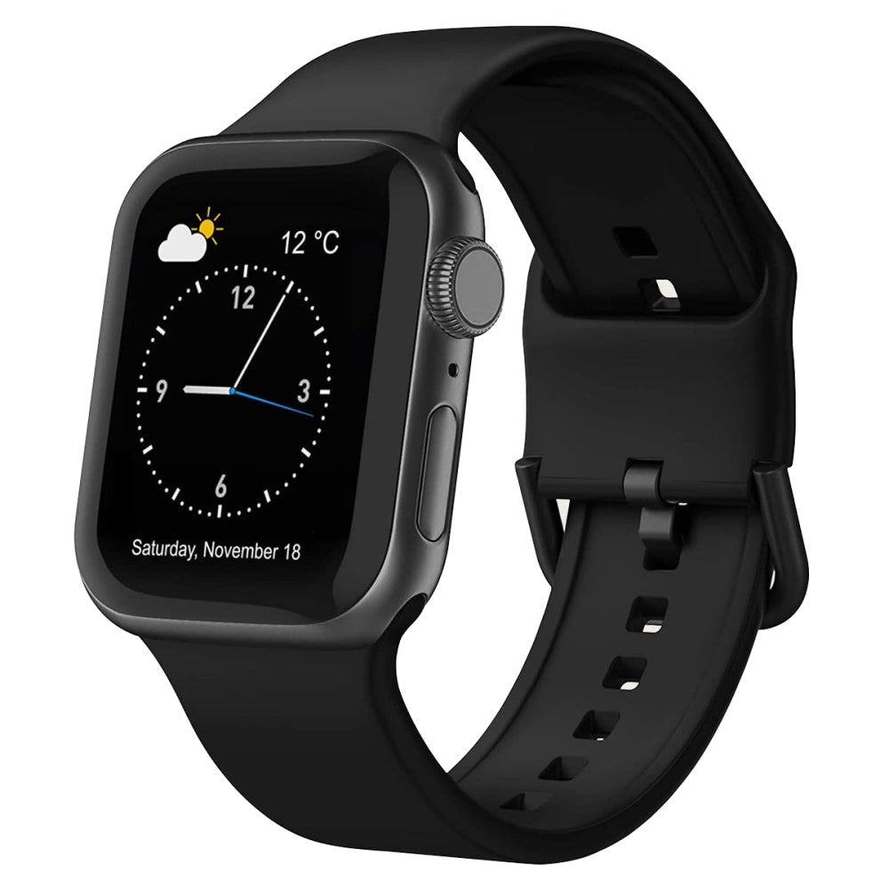 Vildt Rart Silikone Rem passer til Apple Watch Ultra - Sort#serie_6