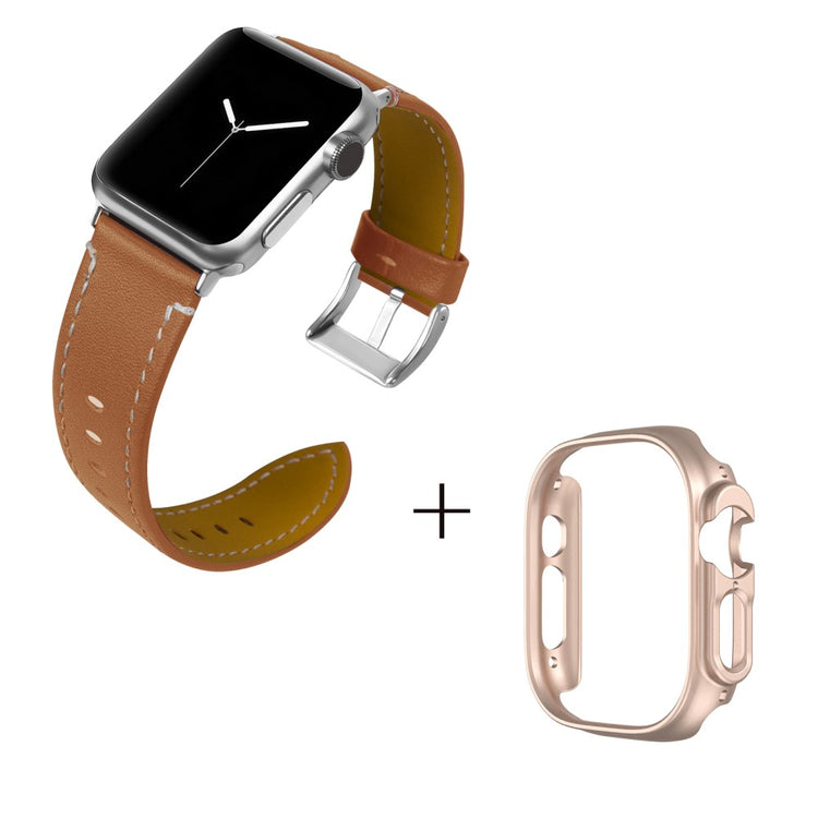 Ægte læder Cover passer til Apple Watch Ultra - Brun#serie_7