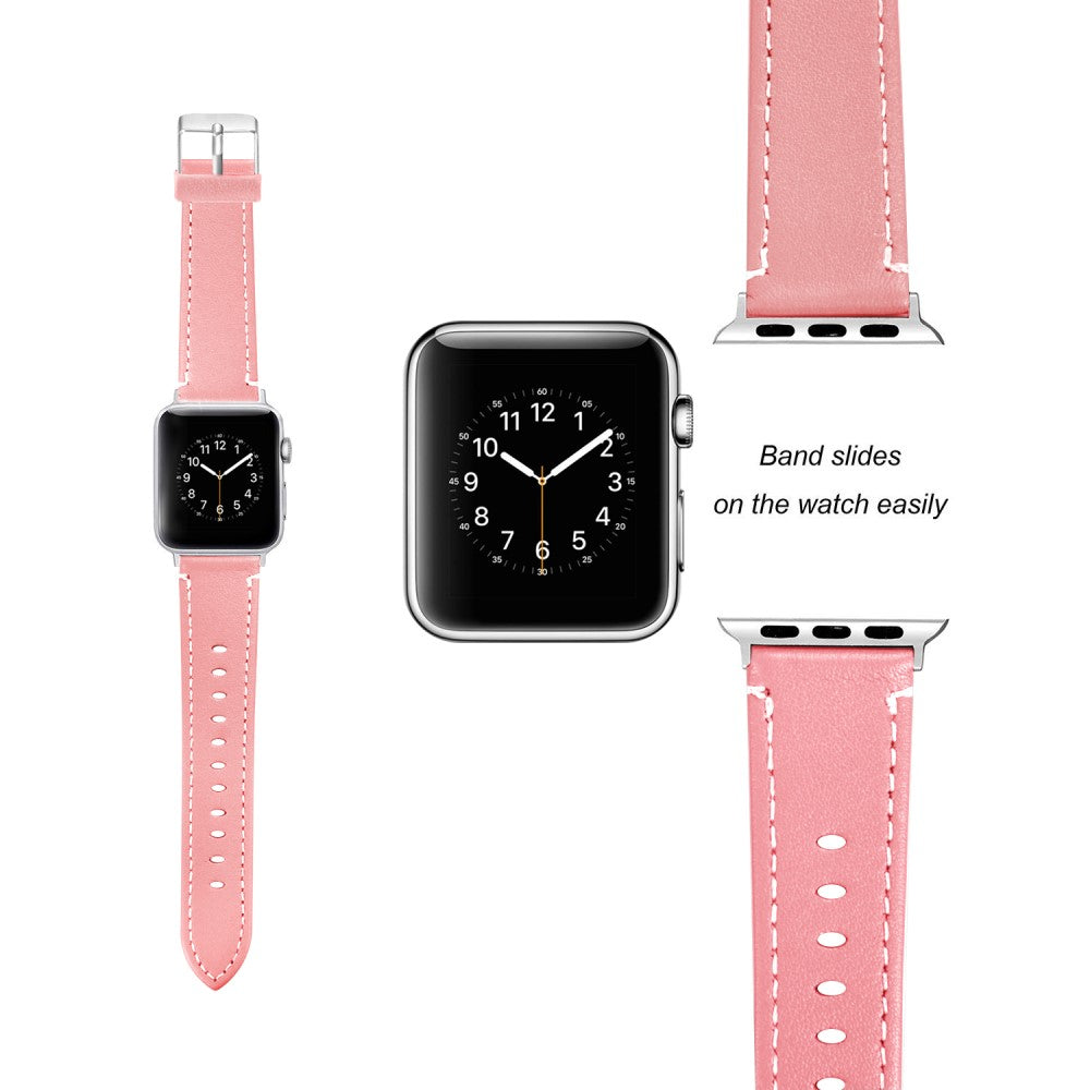 Ægte læder Cover passer til Apple Watch Ultra - Pink#serie_1