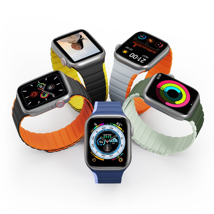 Glimrende Silikone Universal Rem passer til Apple Smartwatch - Orange#serie_1