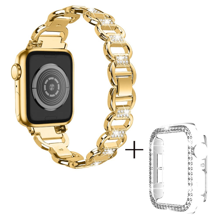 Metal Cover passer til Apple Watch Series 7 41mm - Guld#serie_3