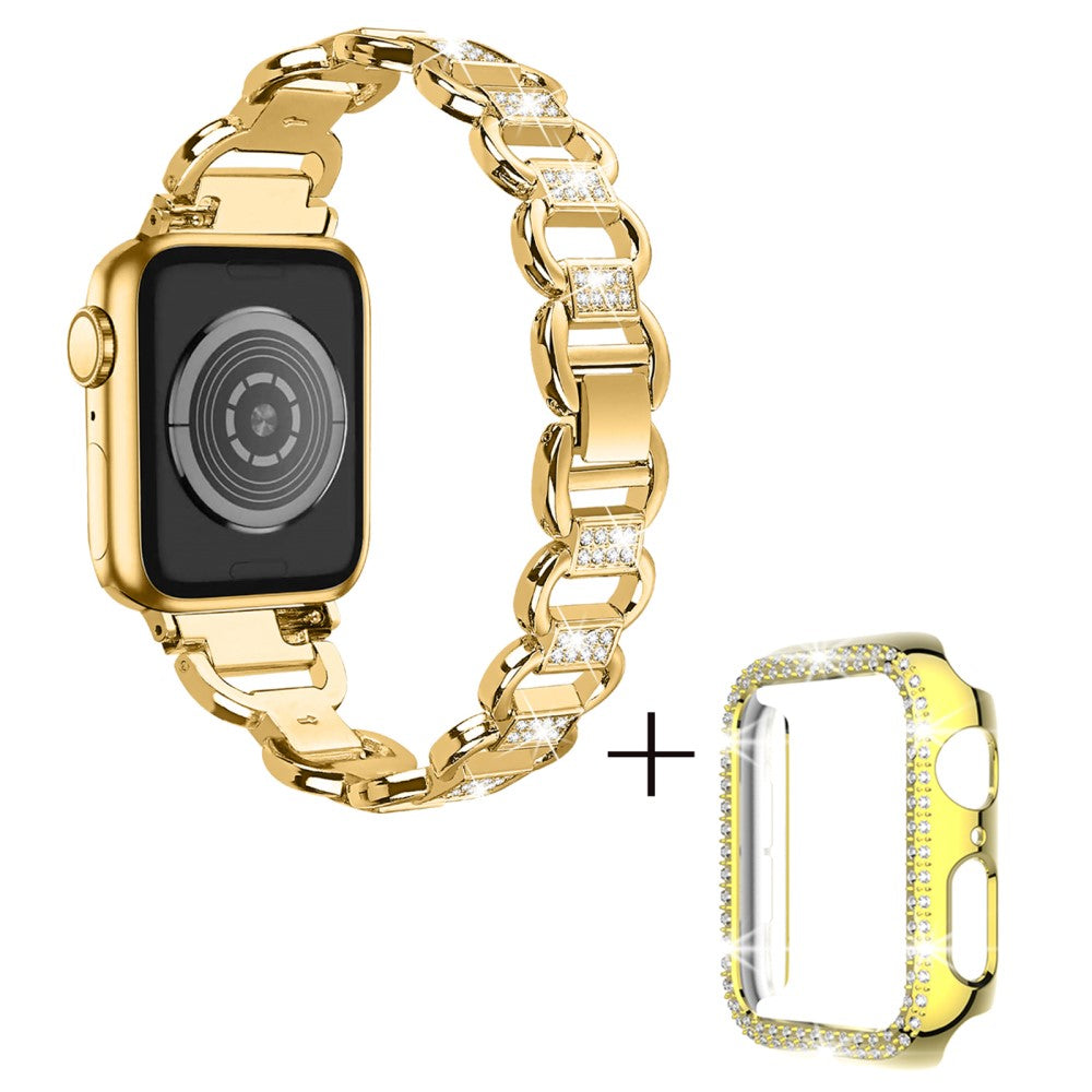 Metal Cover passer til Apple Watch Series 7 41mm - Guld#serie_2