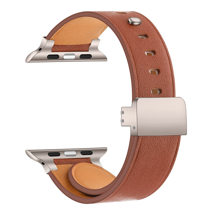 Meget Fantastisk Ægte Læder Universal Rem passer til Apple Smartwatch - Brun#serie_3