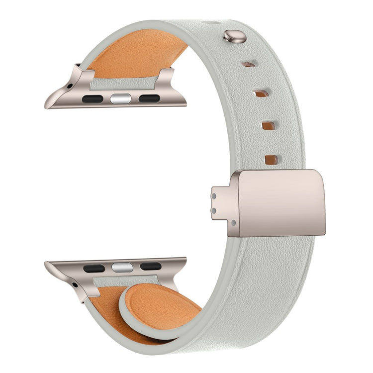 Meget Fantastisk Ægte Læder Universal Rem passer til Apple Smartwatch - Hvid#serie_5