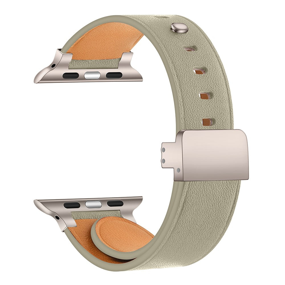 Meget Fantastisk Ægte Læder Universal Rem passer til Apple Smartwatch - Grøn#serie_6