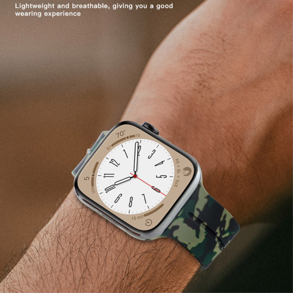 Super Elegant Silikone Universal Rem passer til Apple Smartwatch - Sort#serie_5