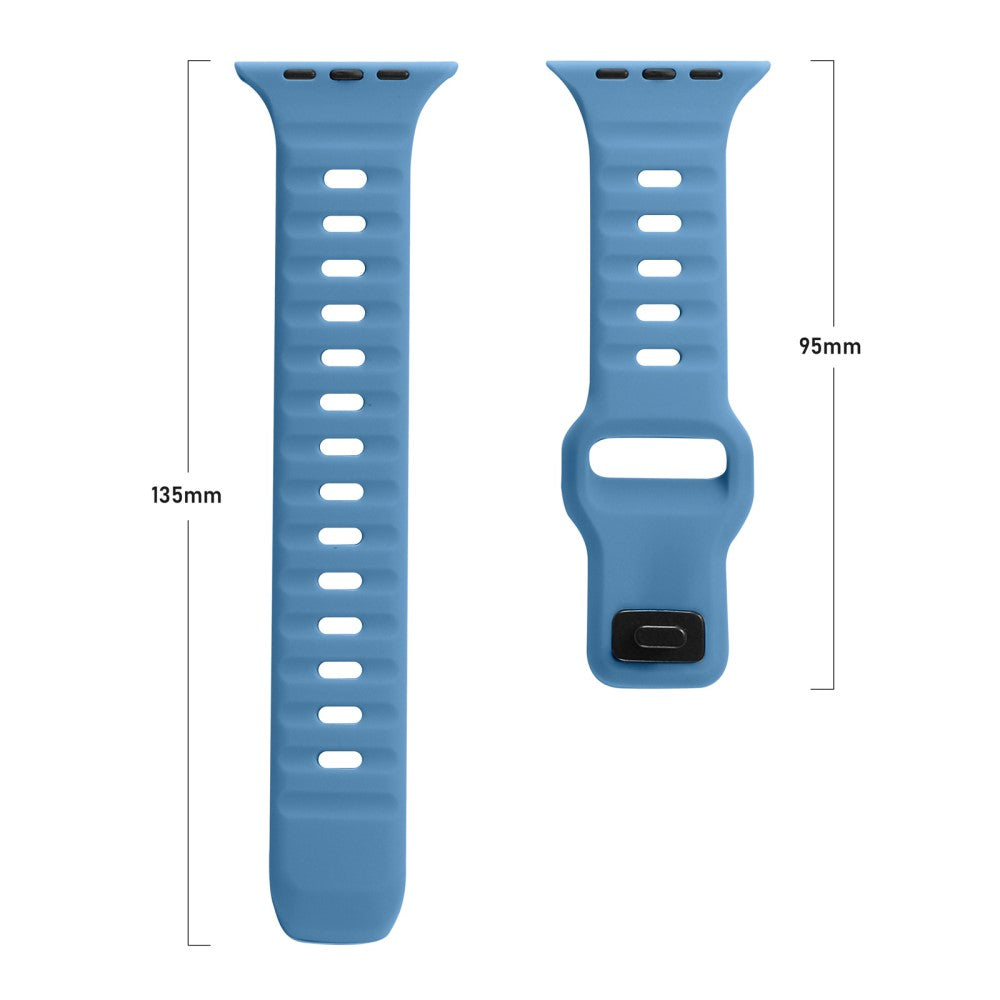 Mega Komfortabel Silikone Universal Rem passer til Apple Smartwatch - Sølv#serie_12