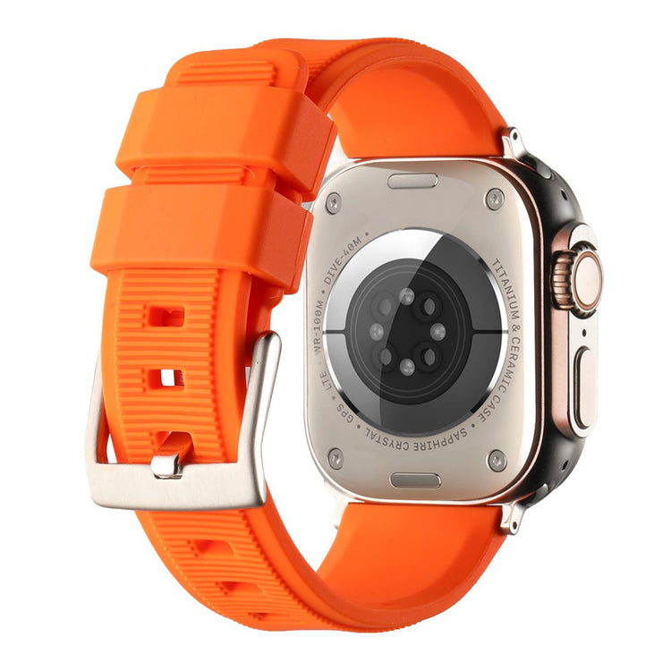 Skøn Silikone Universal Rem passer til Apple Smartwatch - Orange#serie_1