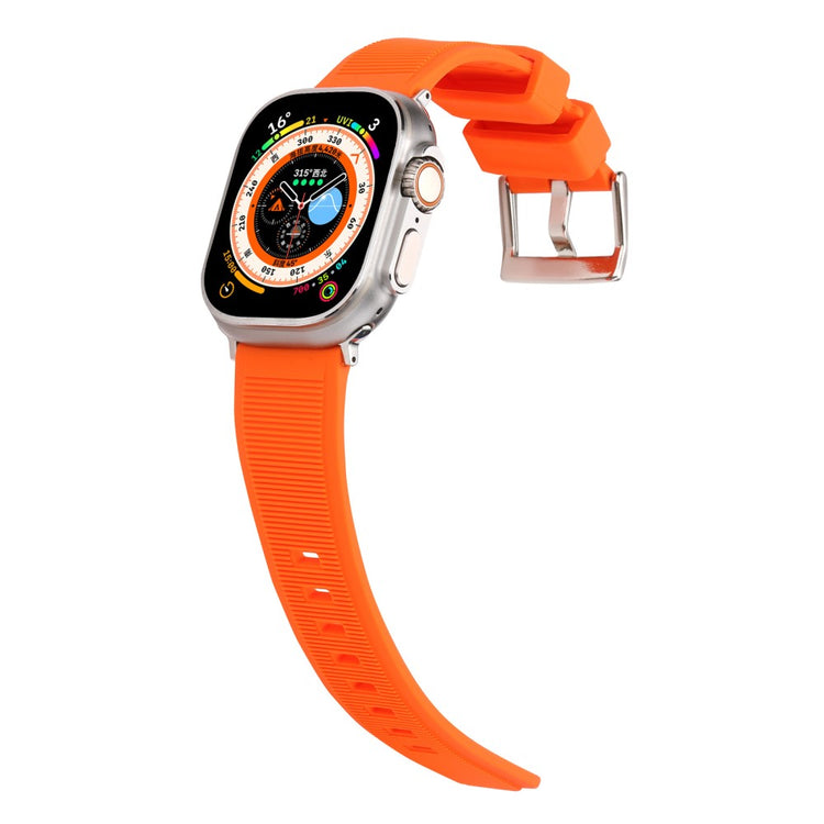 Skøn Silikone Universal Rem passer til Apple Smartwatch - Orange#serie_1