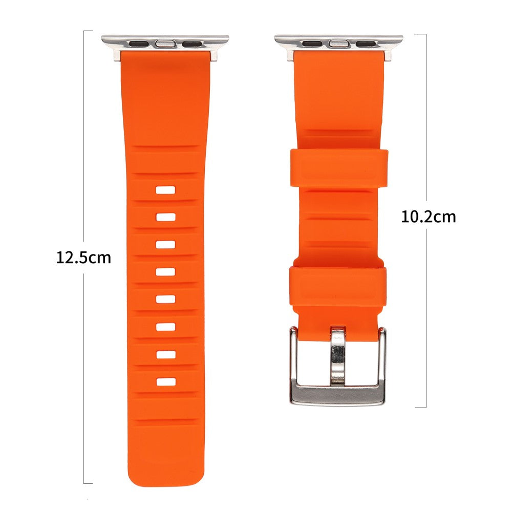 Skøn Silikone Universal Rem passer til Apple Smartwatch - Orange#serie_1