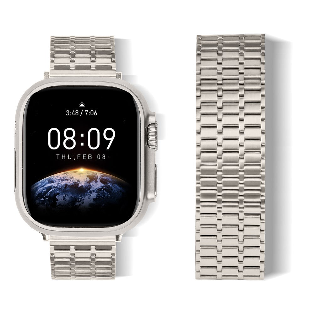 Meget Slidstærk Metal Universal Rem passer til Apple Smartwatch - Sølv#serie_4