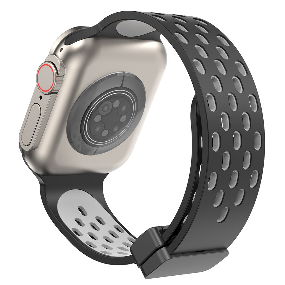 Fortrinligt Silikone Universal Rem passer til Apple Smartwatch - Sølv#serie_10