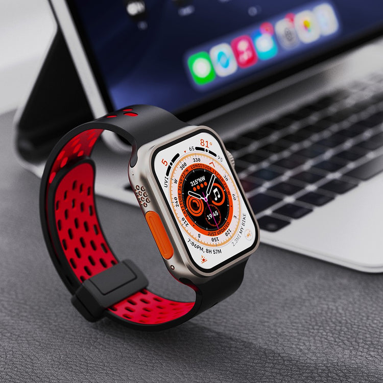 Fortrinligt Silikone Universal Rem passer til Apple Smartwatch - Rød#serie_13