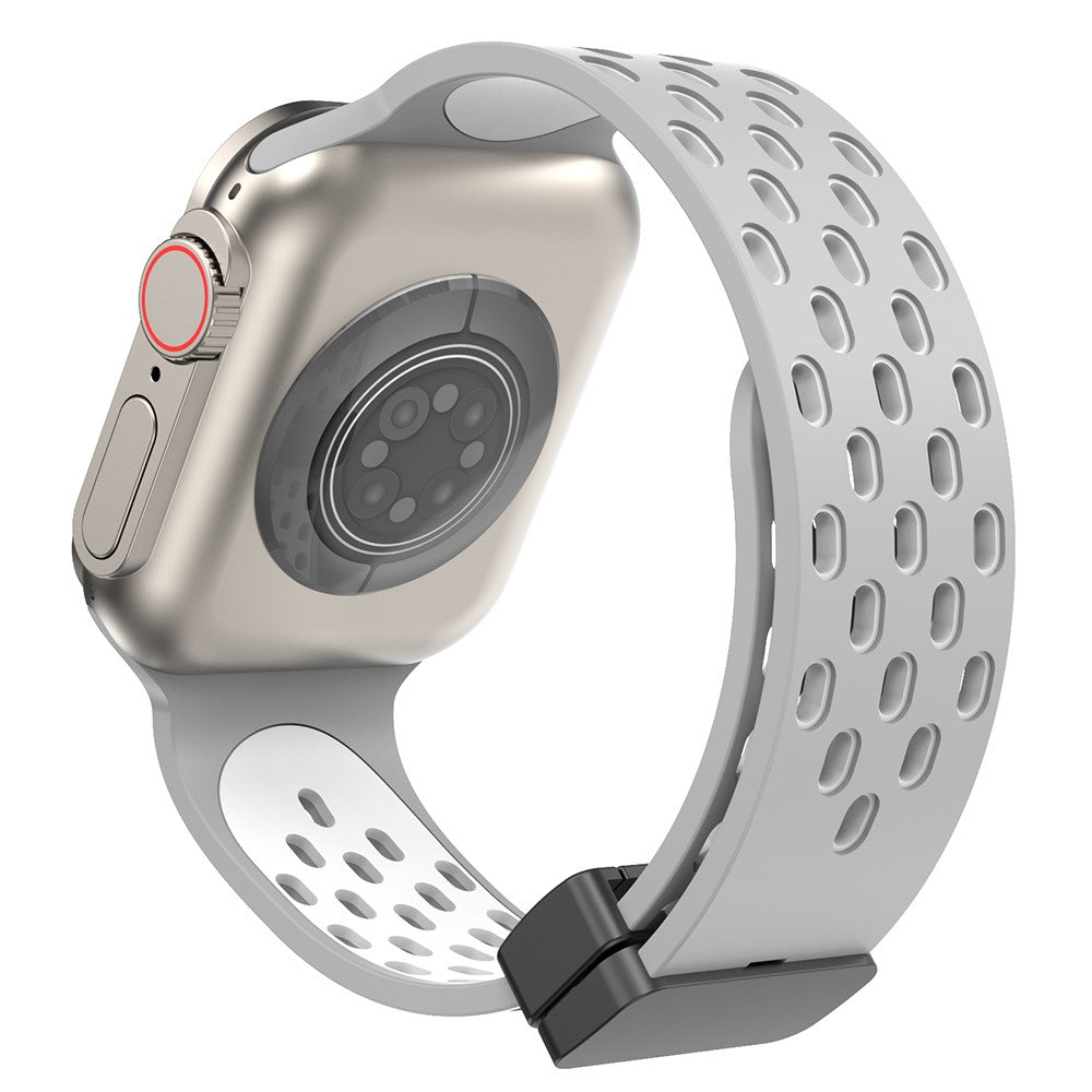 Fortrinligt Silikone Universal Rem passer til Apple Smartwatch - Sølv#serie_14