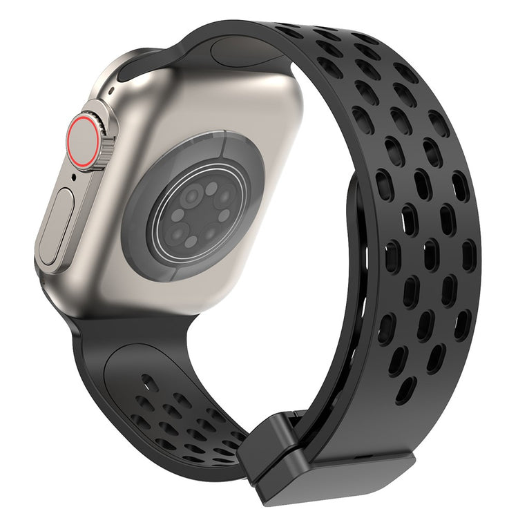 Fortrinligt Silikone Universal Rem passer til Apple Smartwatch - Sort#serie_8