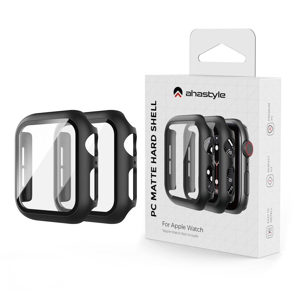 Mega Flot Universal Apple Cover med Skærmbeskytter i Plastik og Hærdet Glas - Sort#serie_5