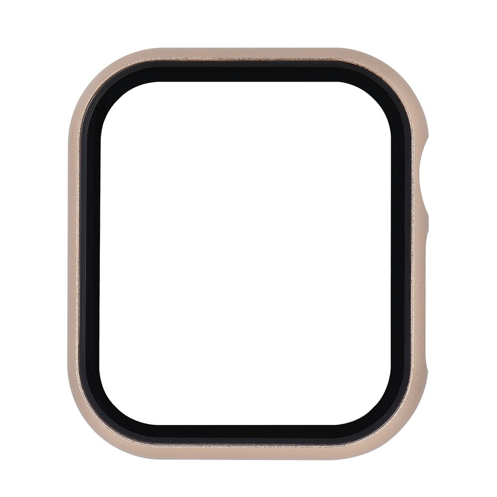 Flot Universal Cover med Skærmbeskytter i Metal og Hærdet Glas passer til Apple Watch Series 8 (45mm) / Apple Watch Series 7 45mm - Guld#serie_3