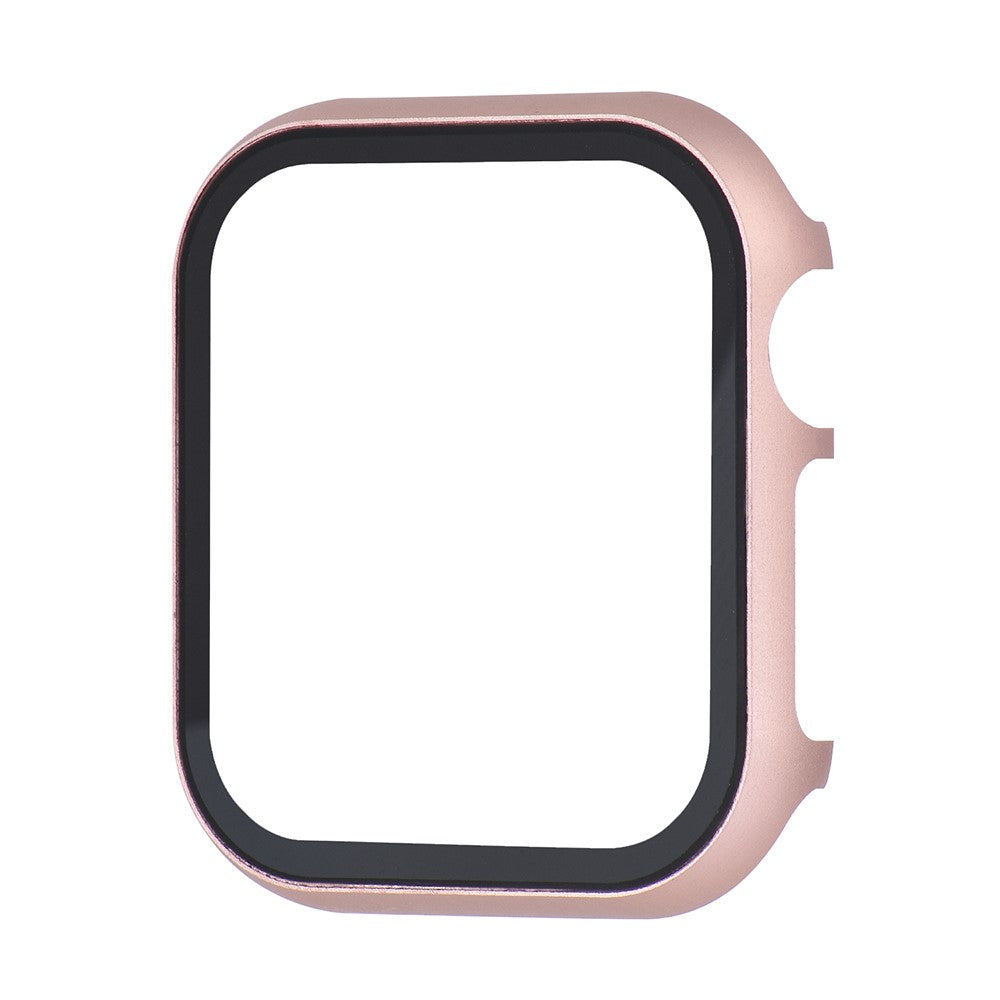 Flot Universal Cover med Skærmbeskytter i Metal og Hærdet Glas passer til Apple Watch Series 8 (45mm) / Apple Watch Series 7 45mm - Pink#serie_4