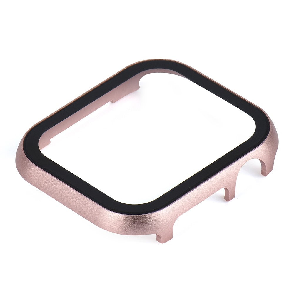 Flot Universal Cover med Skærmbeskytter i Metal og Hærdet Glas passer til Apple Watch Series 8 (45mm) / Apple Watch Series 7 45mm - Pink#serie_4