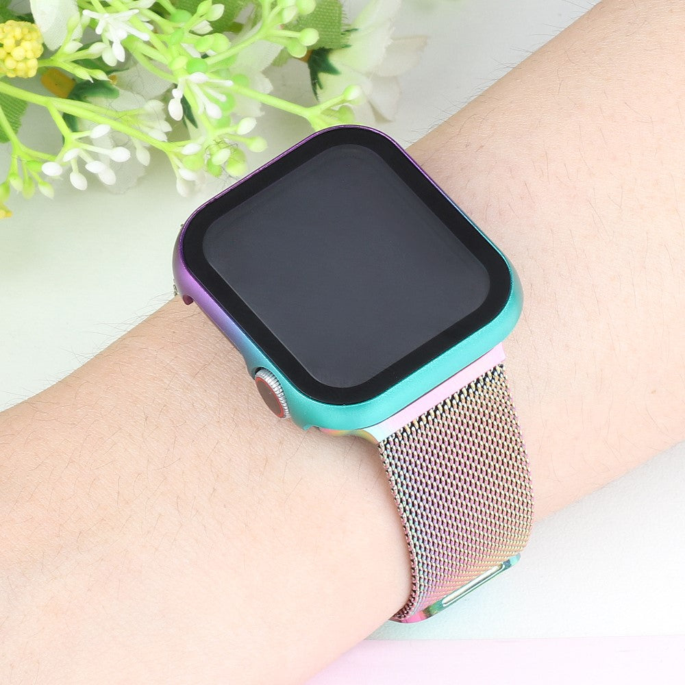 Flot Universal Cover med Skærmbeskytter i Metal og Hærdet Glas passer til Apple Watch Series 8 (45mm) / Apple Watch Series 7 45mm - Flerfarvet#serie_5