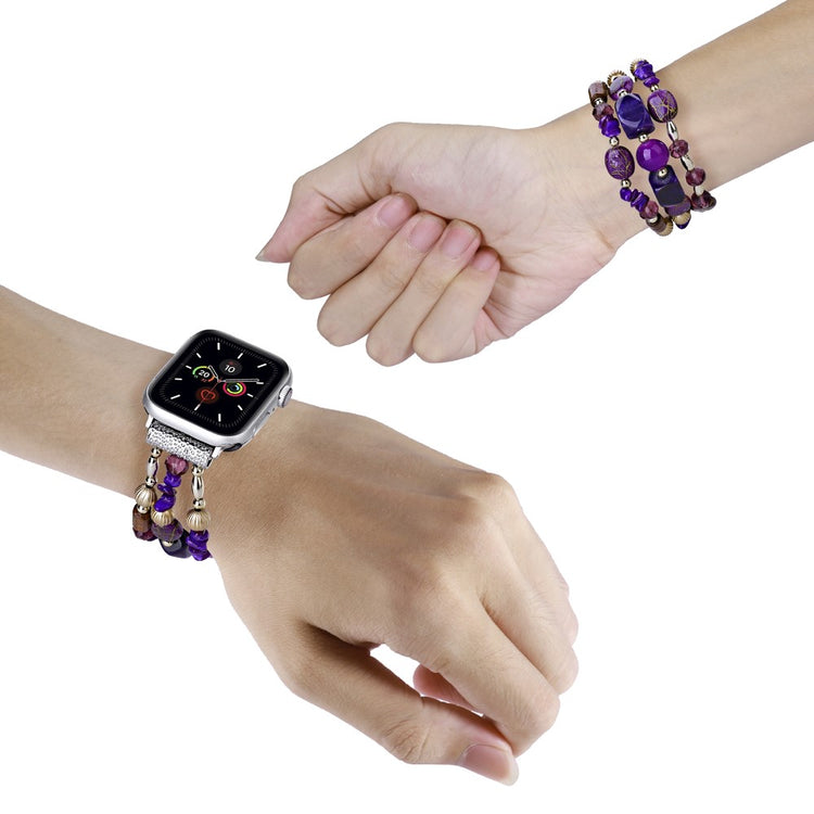 Helt Vildt Flot Plastik Universal Rem passer til Apple Smartwatch - Lilla#serie_5