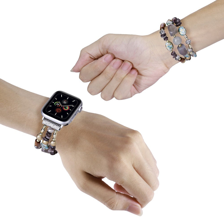 Helt Vildt Flot Plastik Universal Rem passer til Apple Smartwatch - Sølv#serie_6