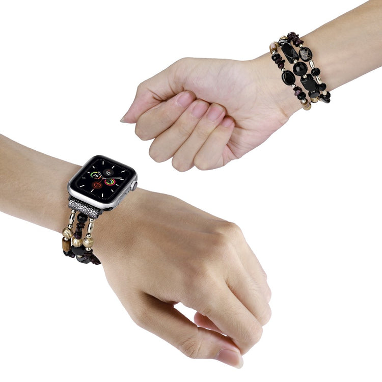 Helt Vildt Flot Plastik Universal Rem passer til Apple Smartwatch - Sort#serie_8