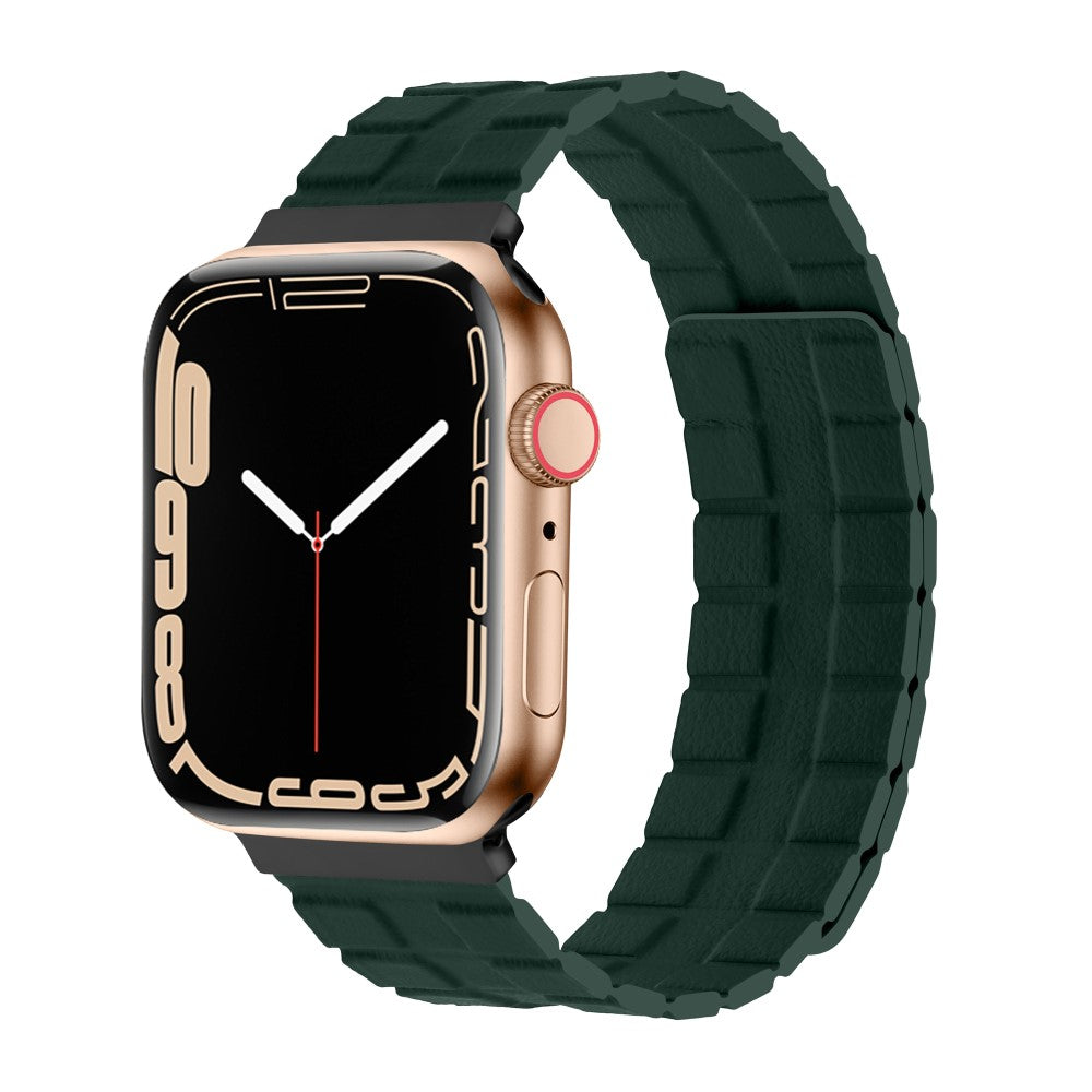 Meget Flot Ægte Læder Universal Rem passer til Apple Smartwatch - Grøn#serie_10