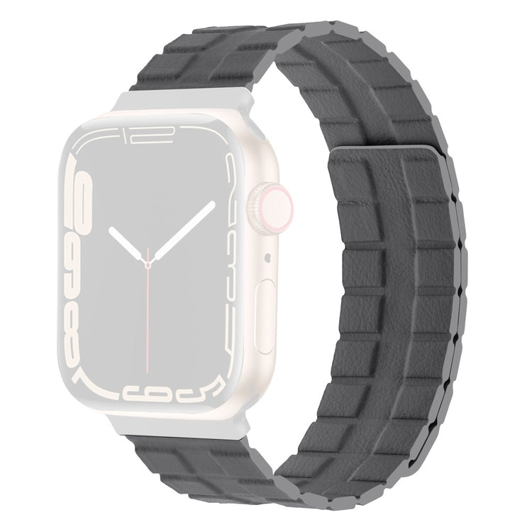 Meget Flot Ægte Læder Universal Rem passer til Apple Smartwatch - Sølv#serie_11