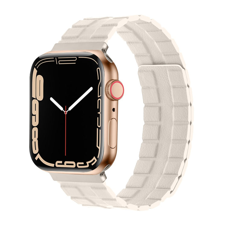 Meget Flot Ægte Læder Universal Rem passer til Apple Smartwatch - Beige#serie_12