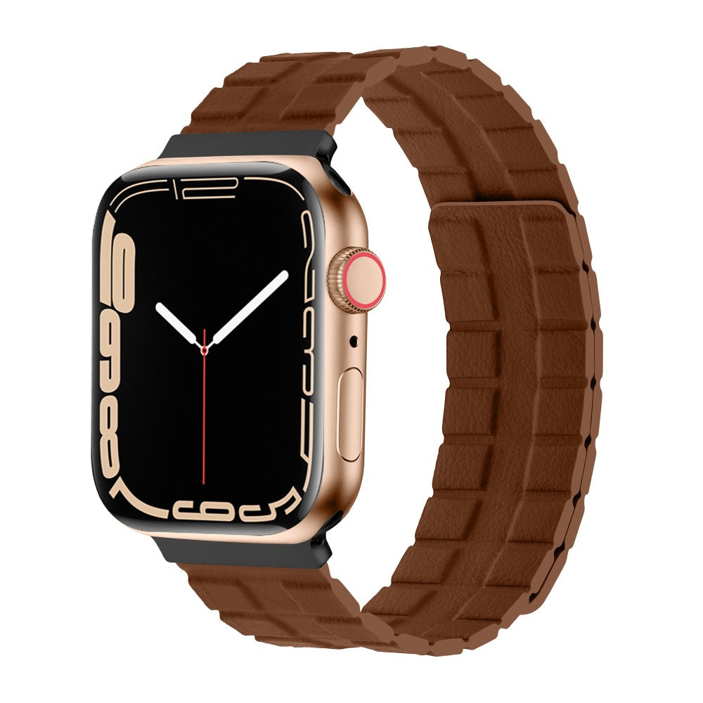 Meget Flot Ægte Læder Universal Rem passer til Apple Smartwatch - Brun#serie_2