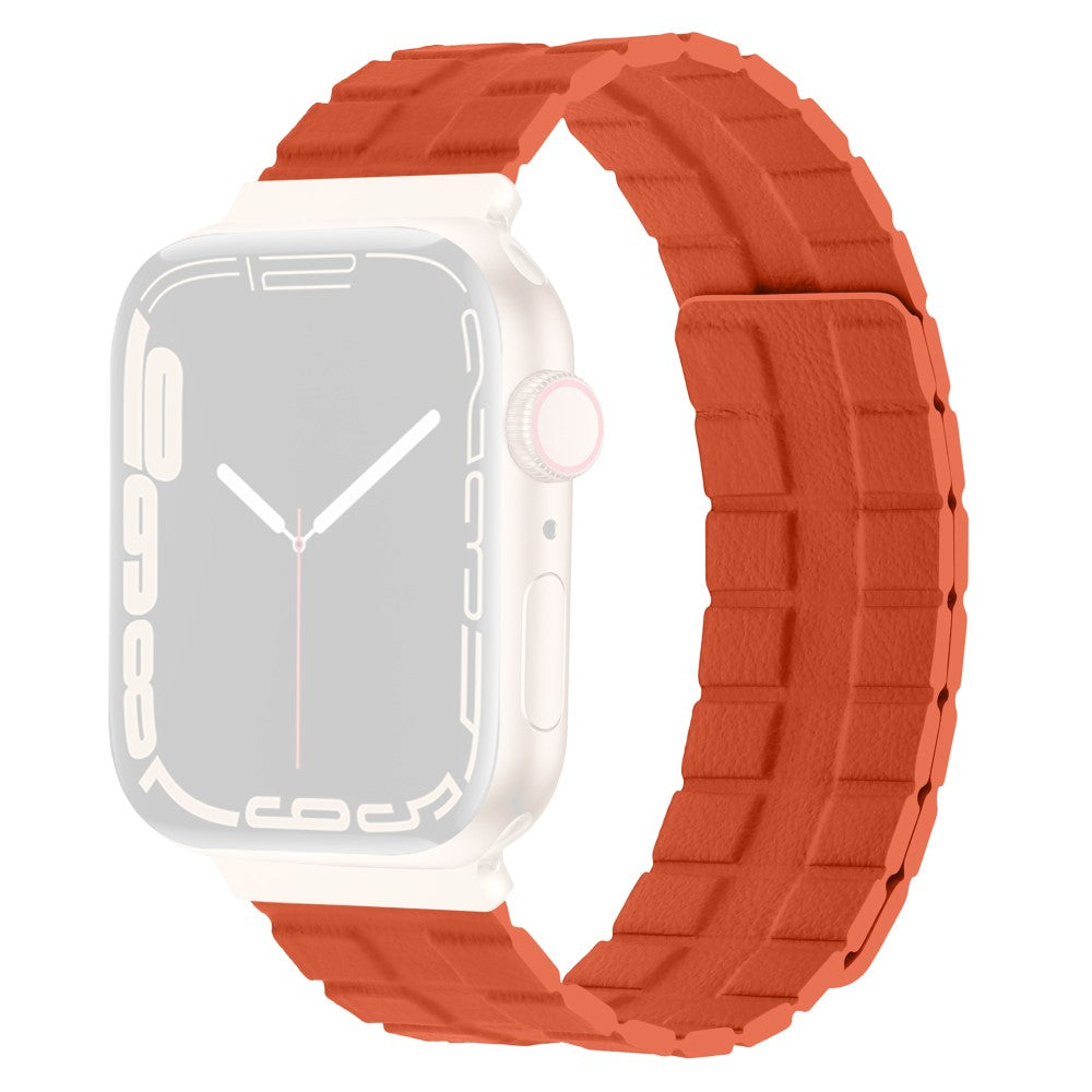 Meget Flot Ægte Læder Universal Rem passer til Apple Smartwatch - Orange#serie_5
