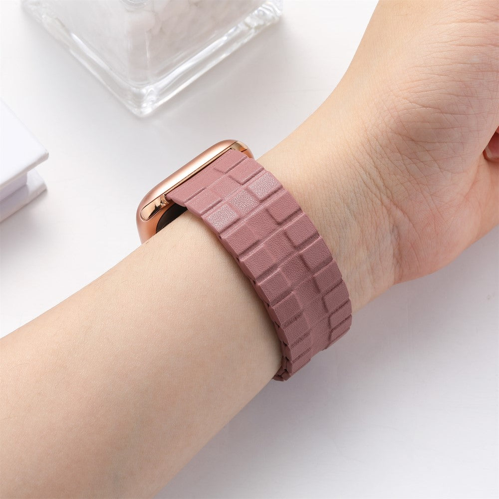 Meget Flot Ægte Læder Universal Rem passer til Apple Smartwatch - Pink#serie_8