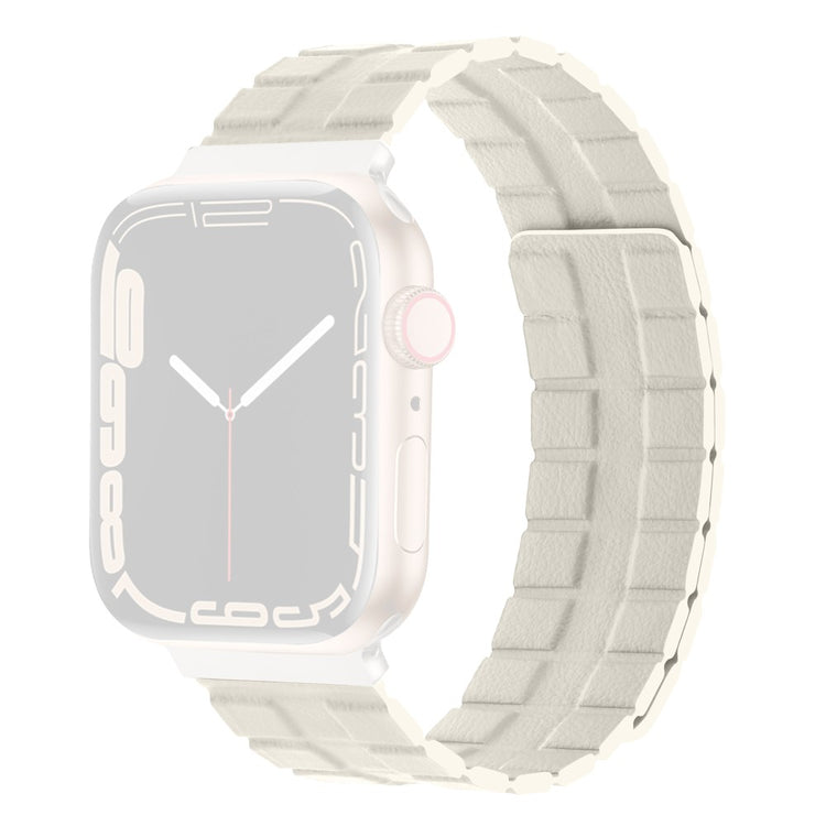 Meget Flot Ægte Læder Universal Rem passer til Apple Smartwatch - Hvid#serie_9