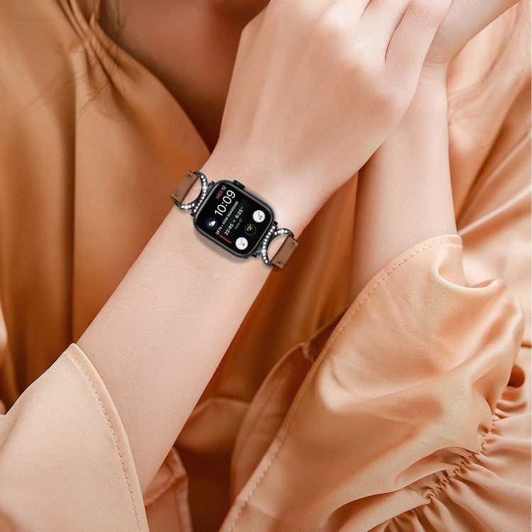 Helt Vildt Pænt Ægte Læder Universal Rem passer til Apple Smartwatch - Brun#serie_6