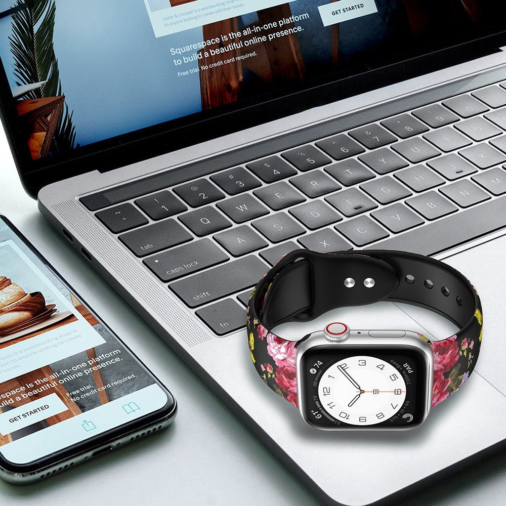 Cool Silikone Universal Rem passer til Apple Smartwatch - Størrelse: S - Pink#serie_1