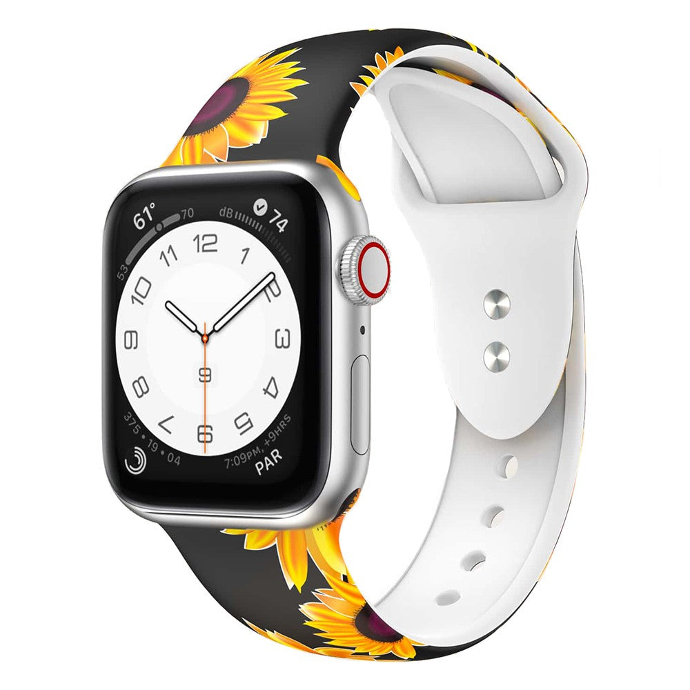Cool Silikone Universal Rem passer til Apple Smartwatch - Størrelse: S - Gul#serie_4