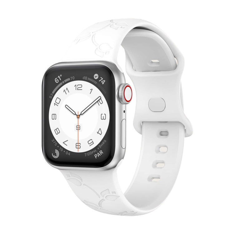 Vildt Pænt Silikone Universal Rem passer til Apple Smartwatch - Hvid#serie_1