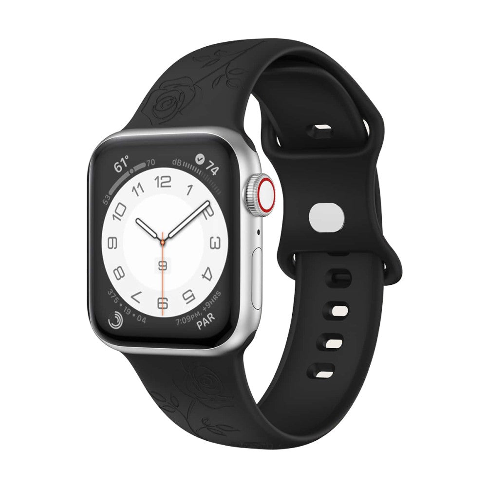 Vildt Pænt Silikone Universal Rem passer til Apple Smartwatch - Sort#serie_3